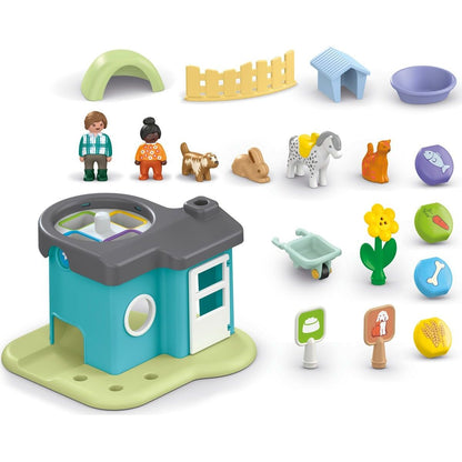 PLAYMOBIL® 71690 1.2.3: Ustájení zvířat s dávkovačem krmiva