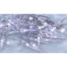 LED venkovní rampouchy, 50 LED, časovač, 8 funkcí, IP44, 3 x AA baterie