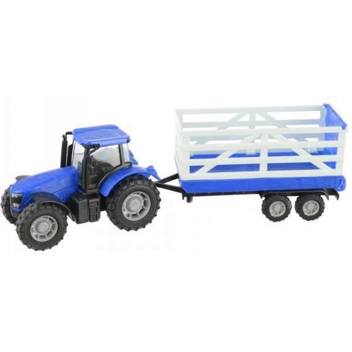 Teamsterz Traktor s valníkem - Modrý traktor s valníkem