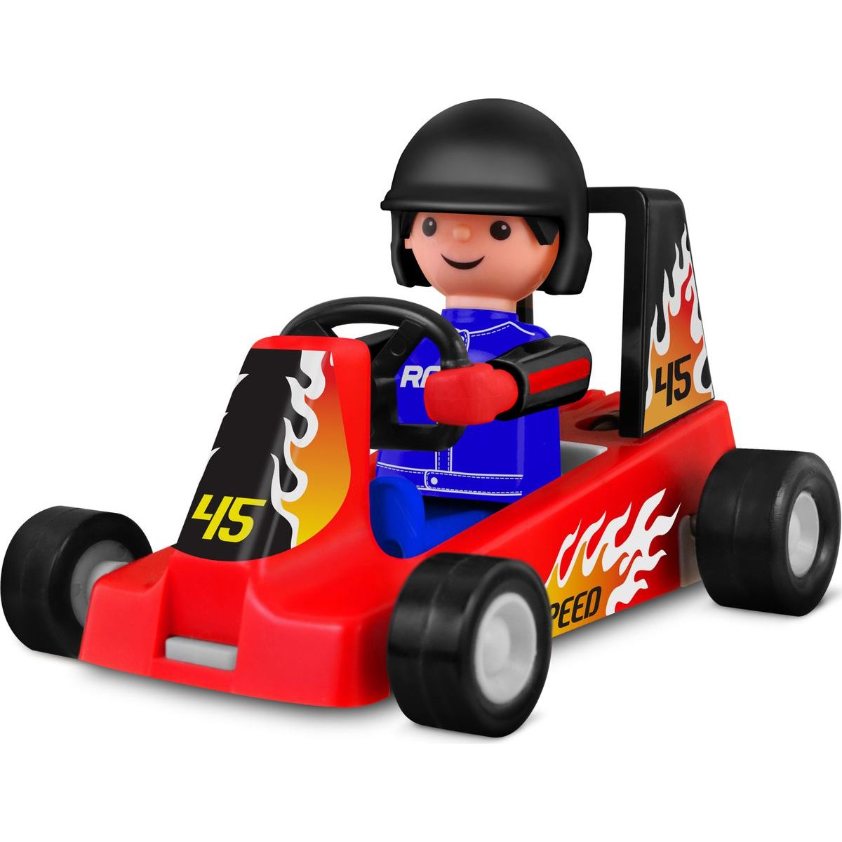 Igráček Závodník - figurka s červenou motokárou