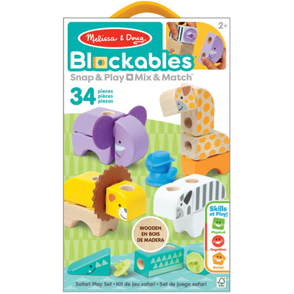 Melissa & Doug blockables stavebnice safari hrací sada