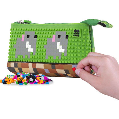 Pixie Crew velké pouzdro Minecraft zeleno hnědé
