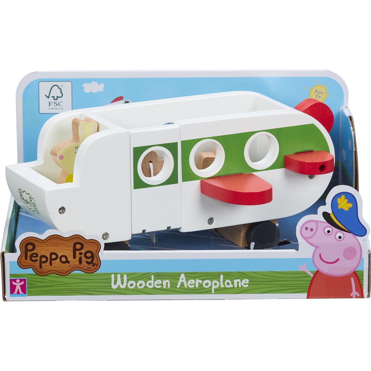 Peppa Pig dřevěný tryskáč a figurka paní Králíkové