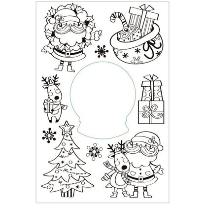 Samolepky a omalovánky vánoční 14 x 23 cm, Santa