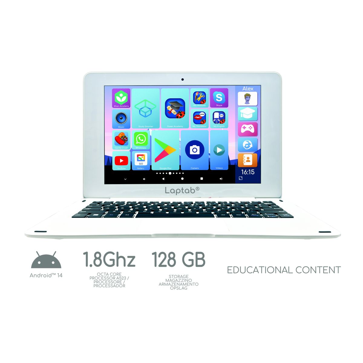 Lexibook LAPTAB Můj první skutečný počítač s dotykovou obrazovkou anglická verze