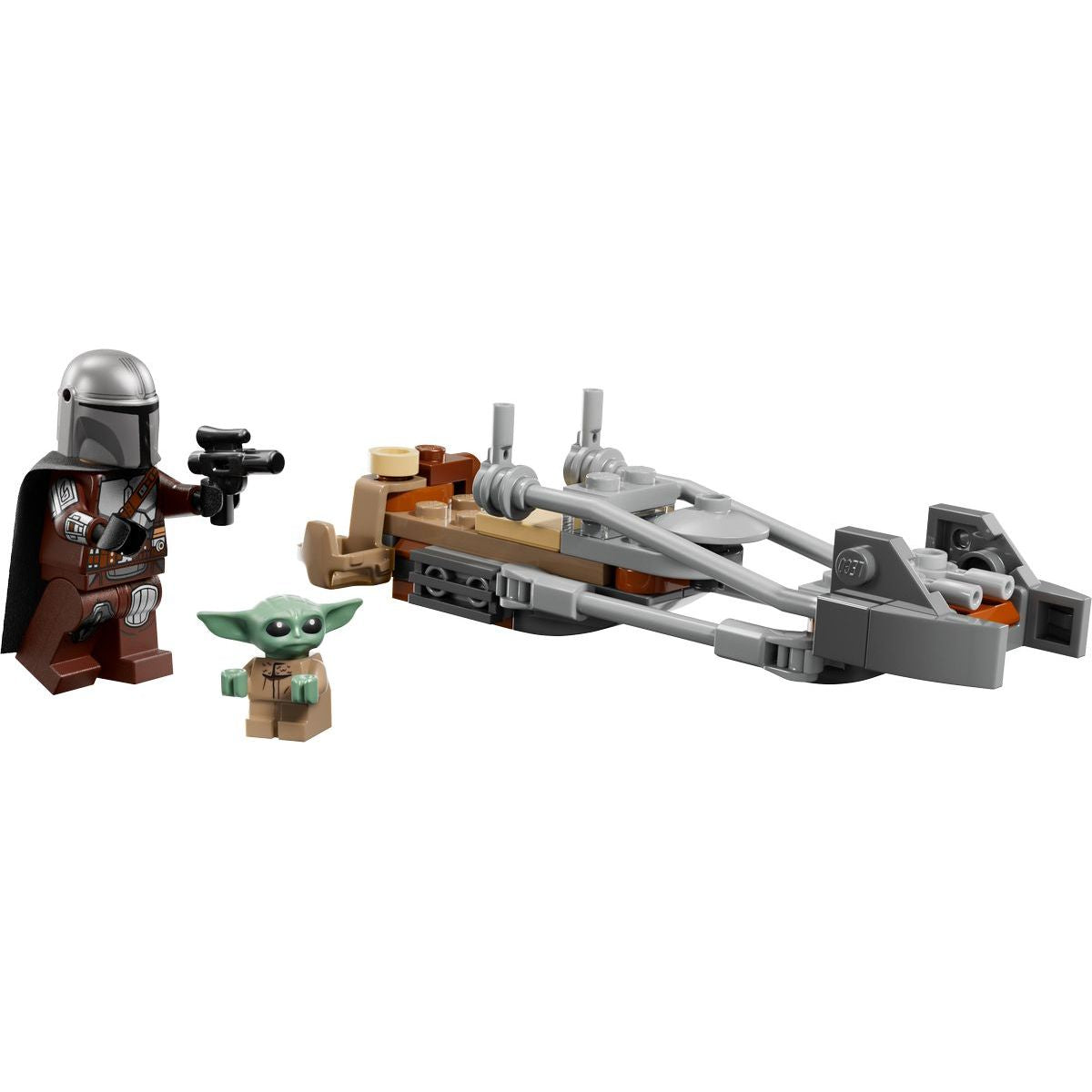 LEGO® 75436 Mandalorian a Grogu a spídrová motorka