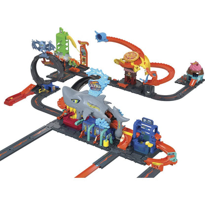 Hot Wheels City Color Reveal automyčka se žralokem