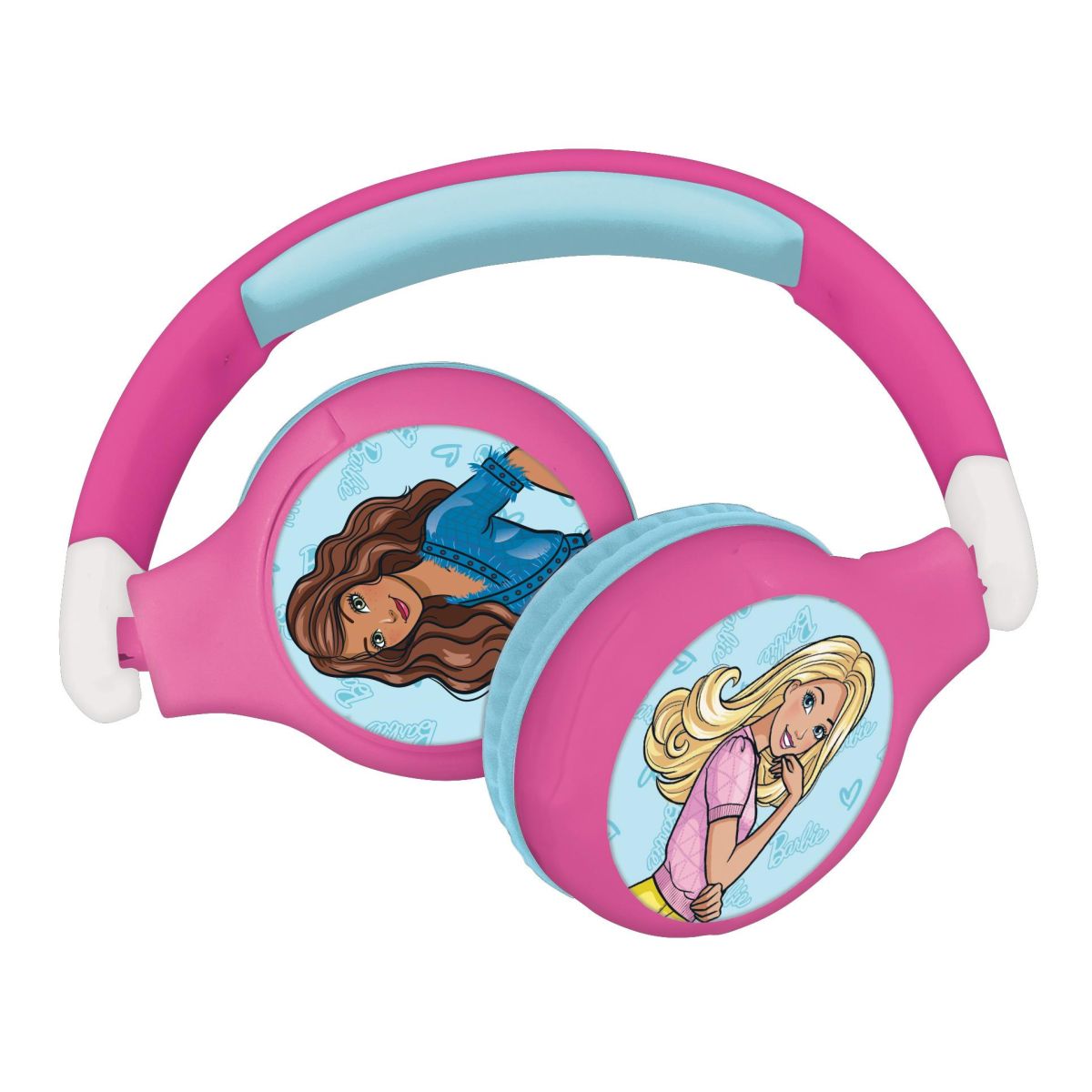 Lexibook 2v1 bluetooth skládací sluchátka Barbie s limitem hlasitosti