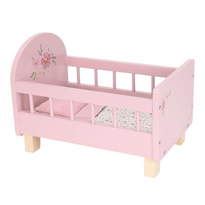 Little Dutch Postýlka pro panenky dřevěná s peřinkou Pink