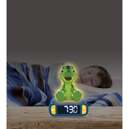Lexibook Budík Dinosaurus se svítící figurkou