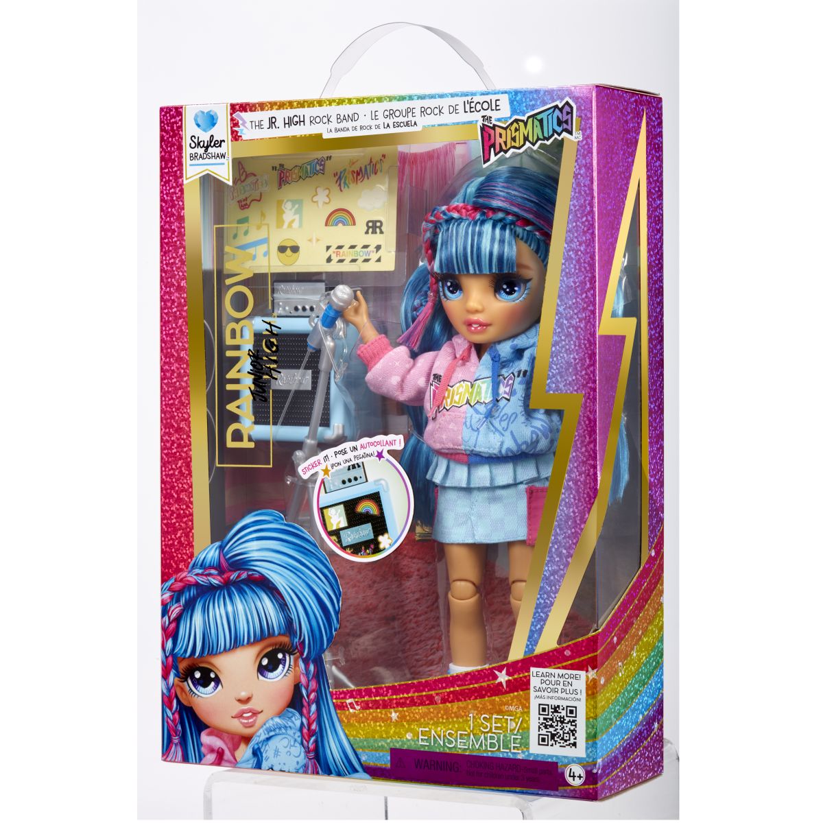 Rainbow High Junior Fashion panenka v rockové kapele - Skyler