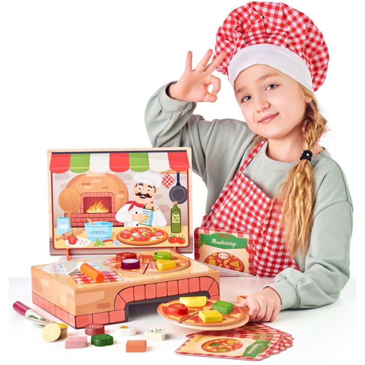 Woody Pizzerie Carlo, didaktická hra s vkládacími tvary