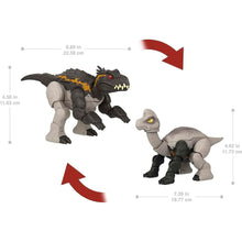 Jurassic World dinosaurus s transformací dvojité nebezpečí Indoraptor a Brachiosaurus