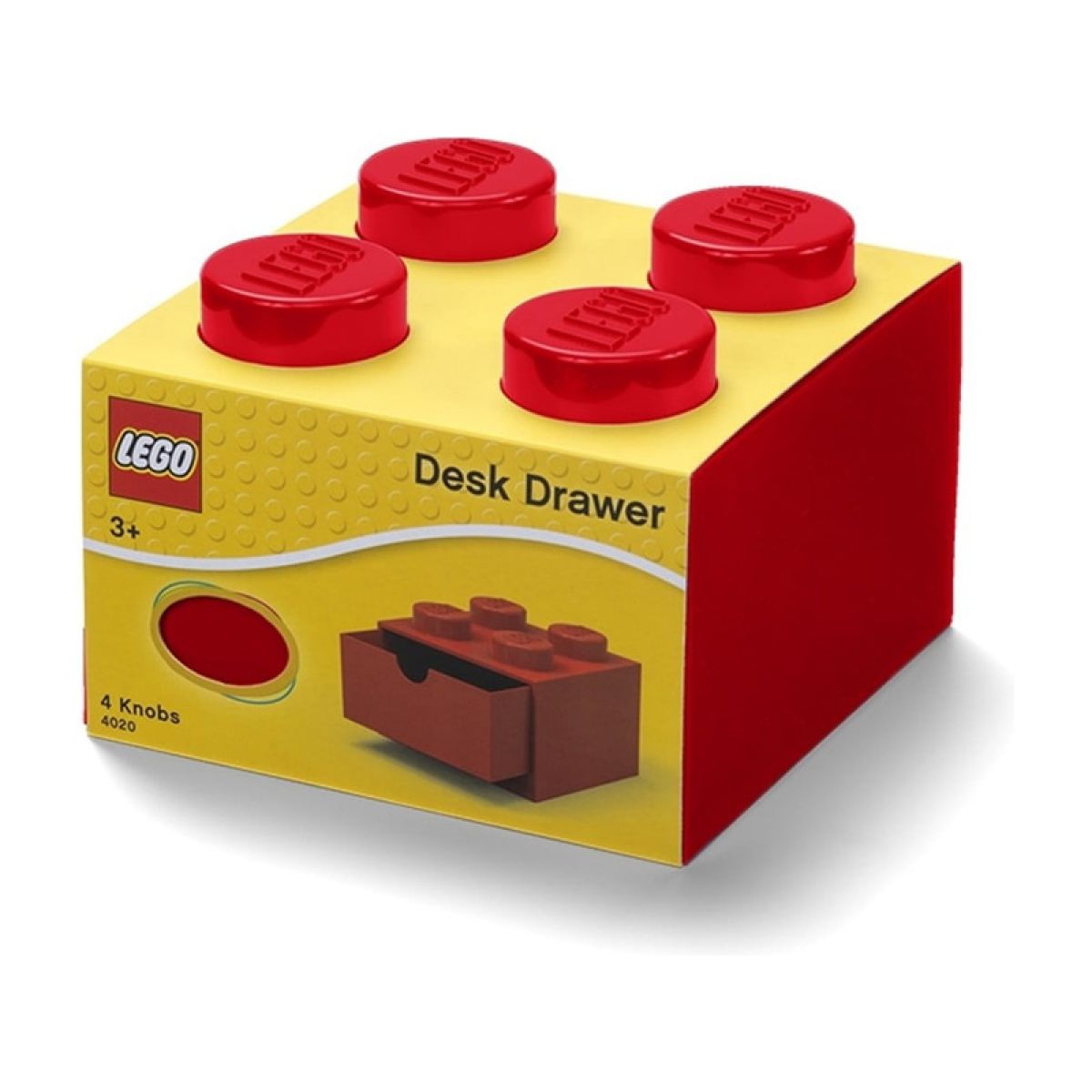 LEGO® úložný box 4 s šuplíkem 25 x 25 x 18 cm - Červená