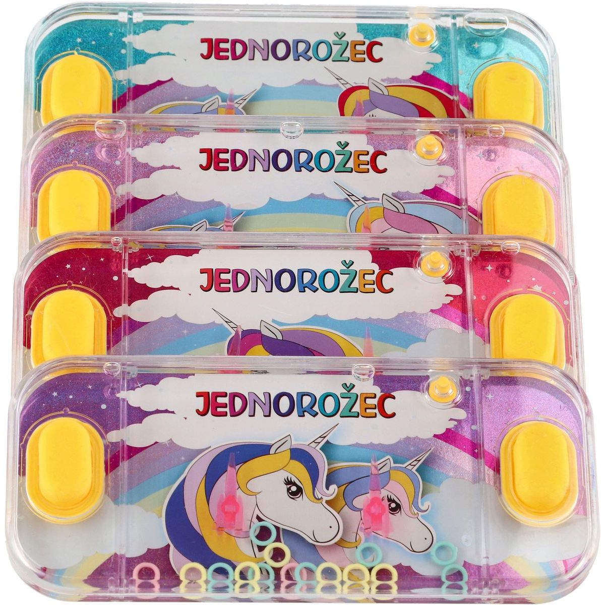 Teddies Vodní hra hlavolam jednorožec fialová