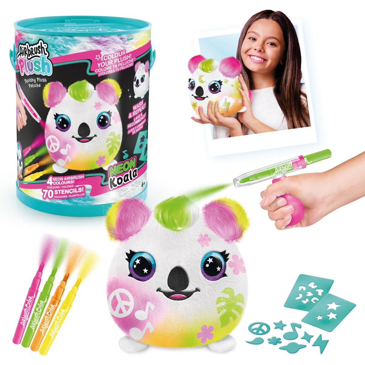 Airbrush - Neon Squish Pals Paint Can