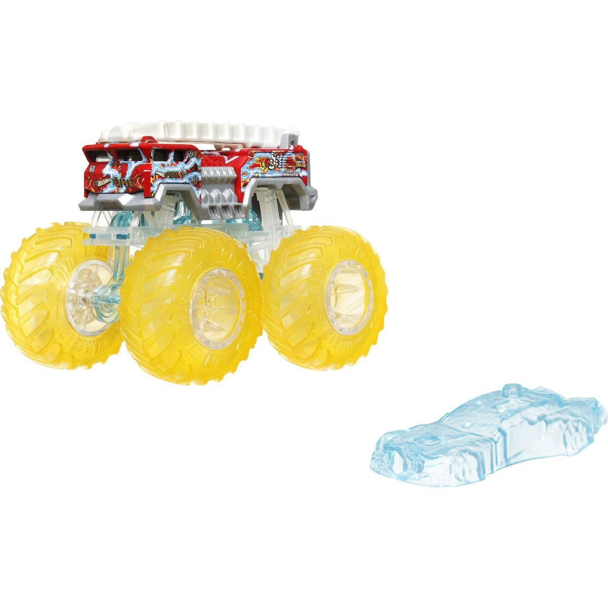 Hot Wheels Monster Trucks Power Smashers truck hasič - žlutá kola