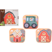 Jouéco® Dřevěné puzzle Farma