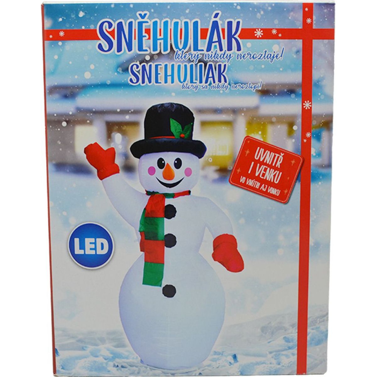 Sparkys Nafukovací svítící mávající sněhulák 187 cm
