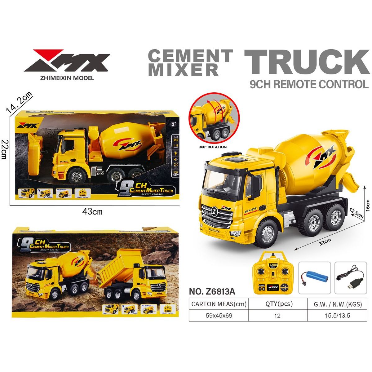 RC míchačka 2.4Ghz