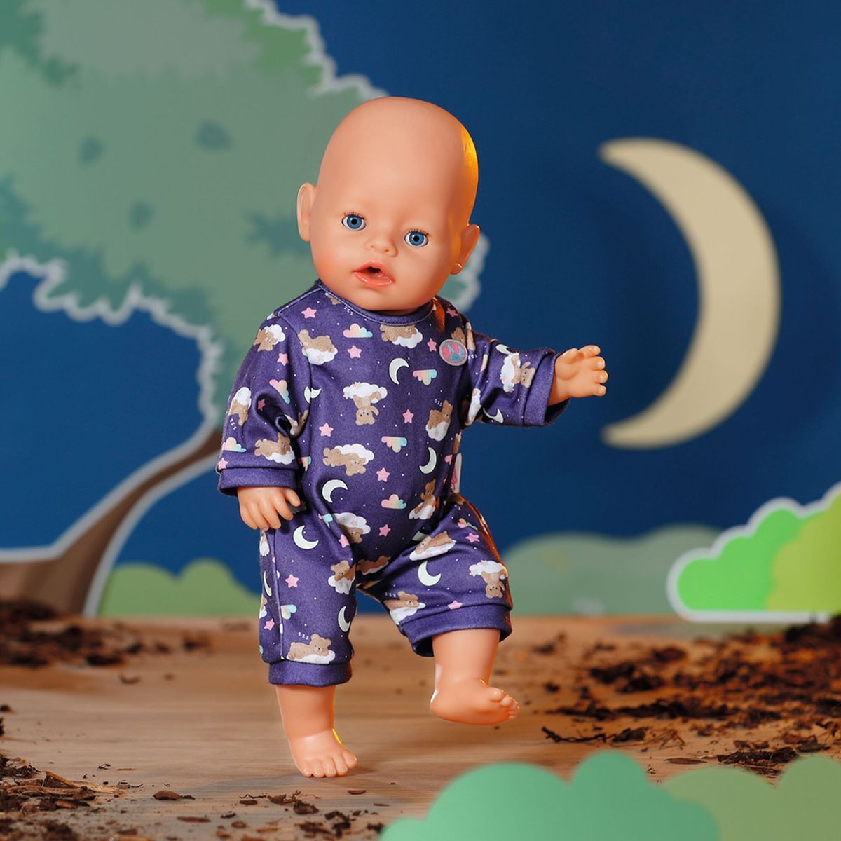 BABY born Teddy ve svítícím pyžamku
