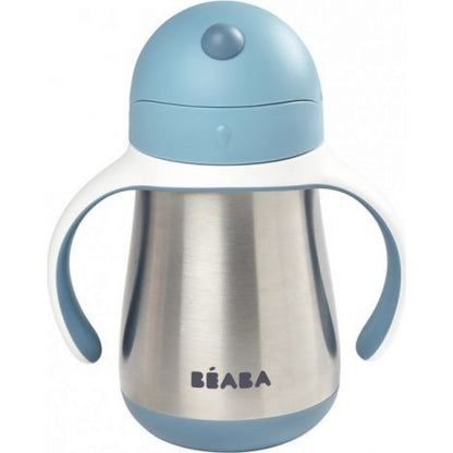 Beaba Hrnek termoizolační s brčkem nerez 250ml Blue