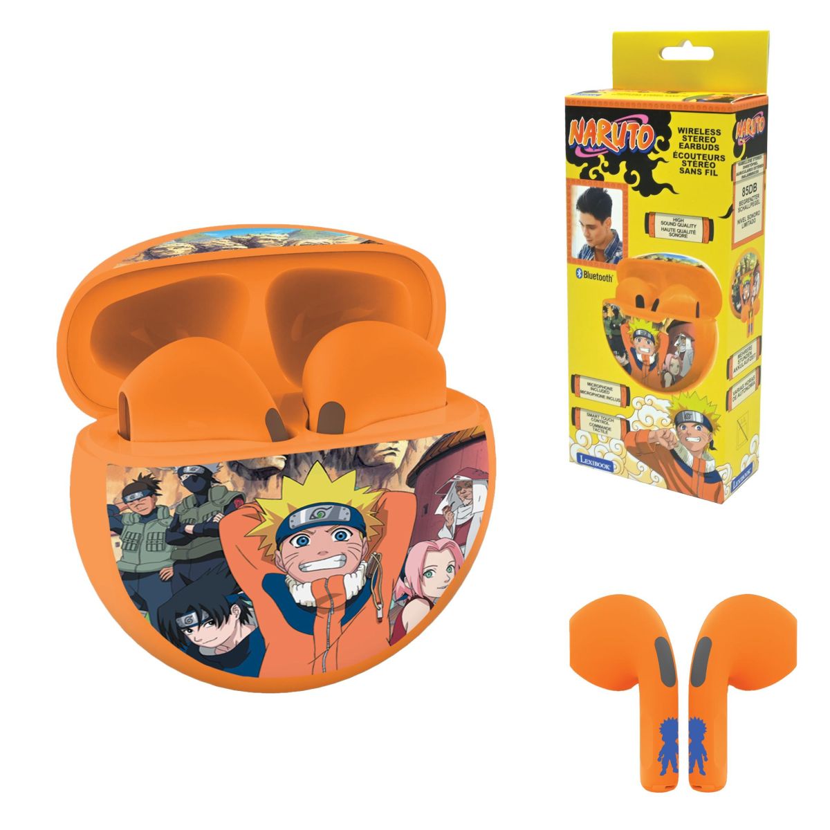 Lexibook Bluetooth sluchátka do uší Naruto s vestavěným mikrofonem