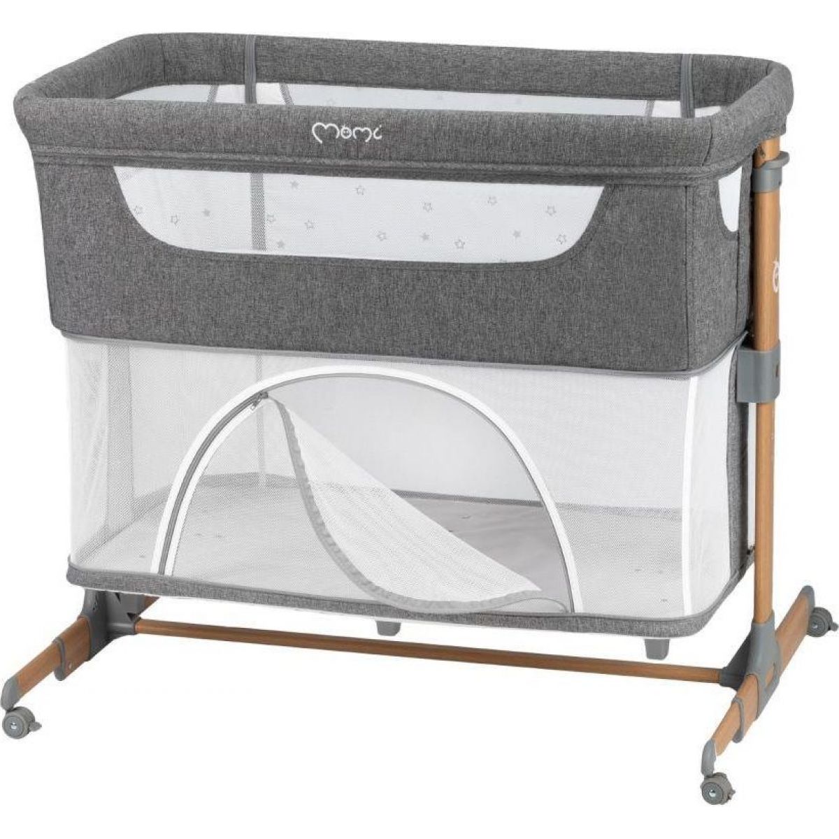 Postýlka MoMi Smart Bed 4 v 1 šedá - Poškozený obal