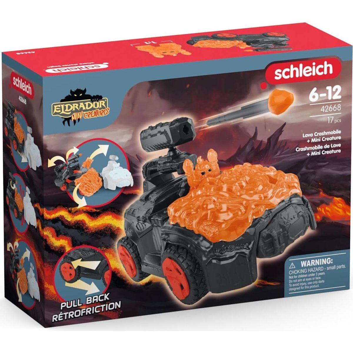Schleich 42668 Lávový CrashMobile s mini figurkou Mini Creature