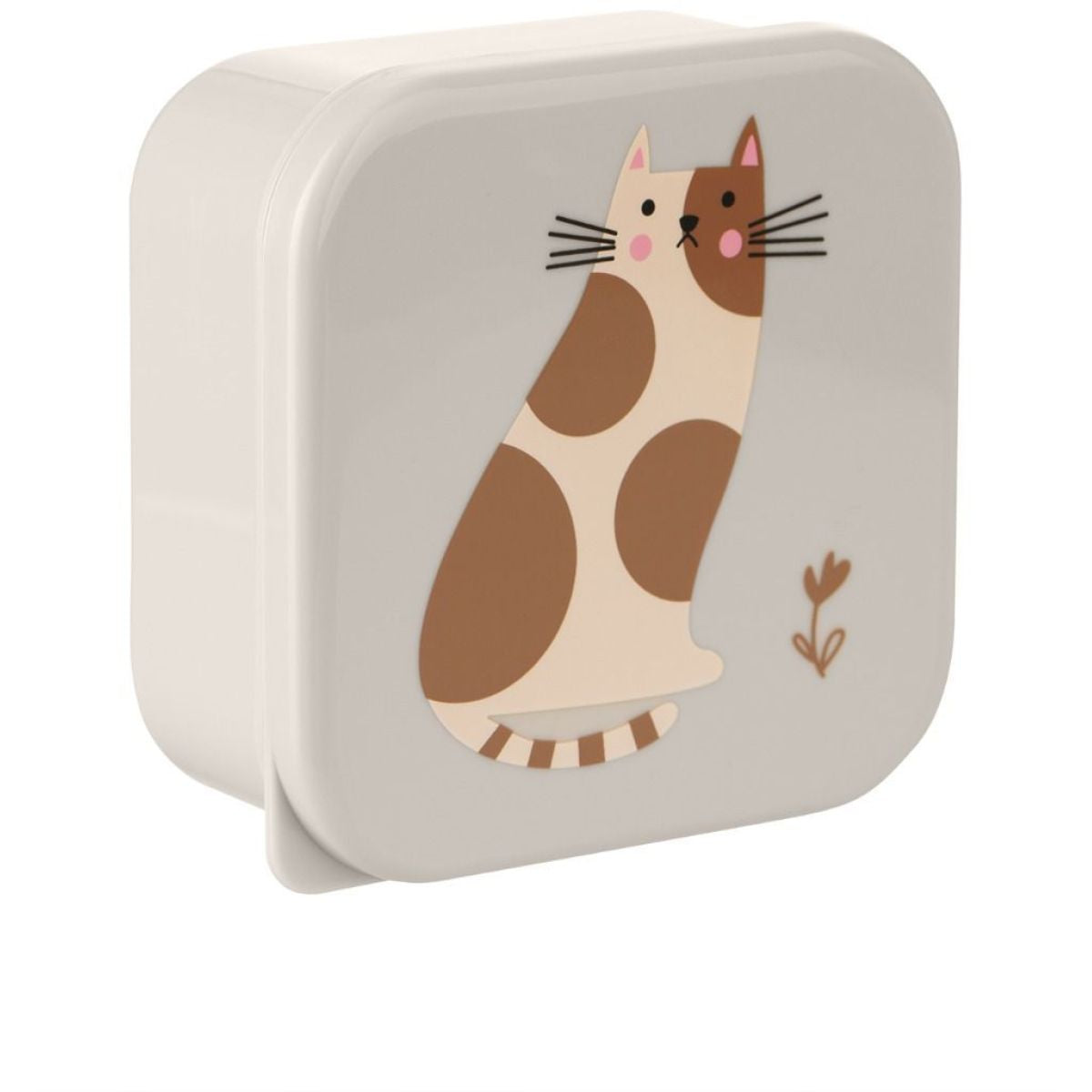 KikkaBoo Sada boxů na svačinu 4 ks Kitty Cat Grey