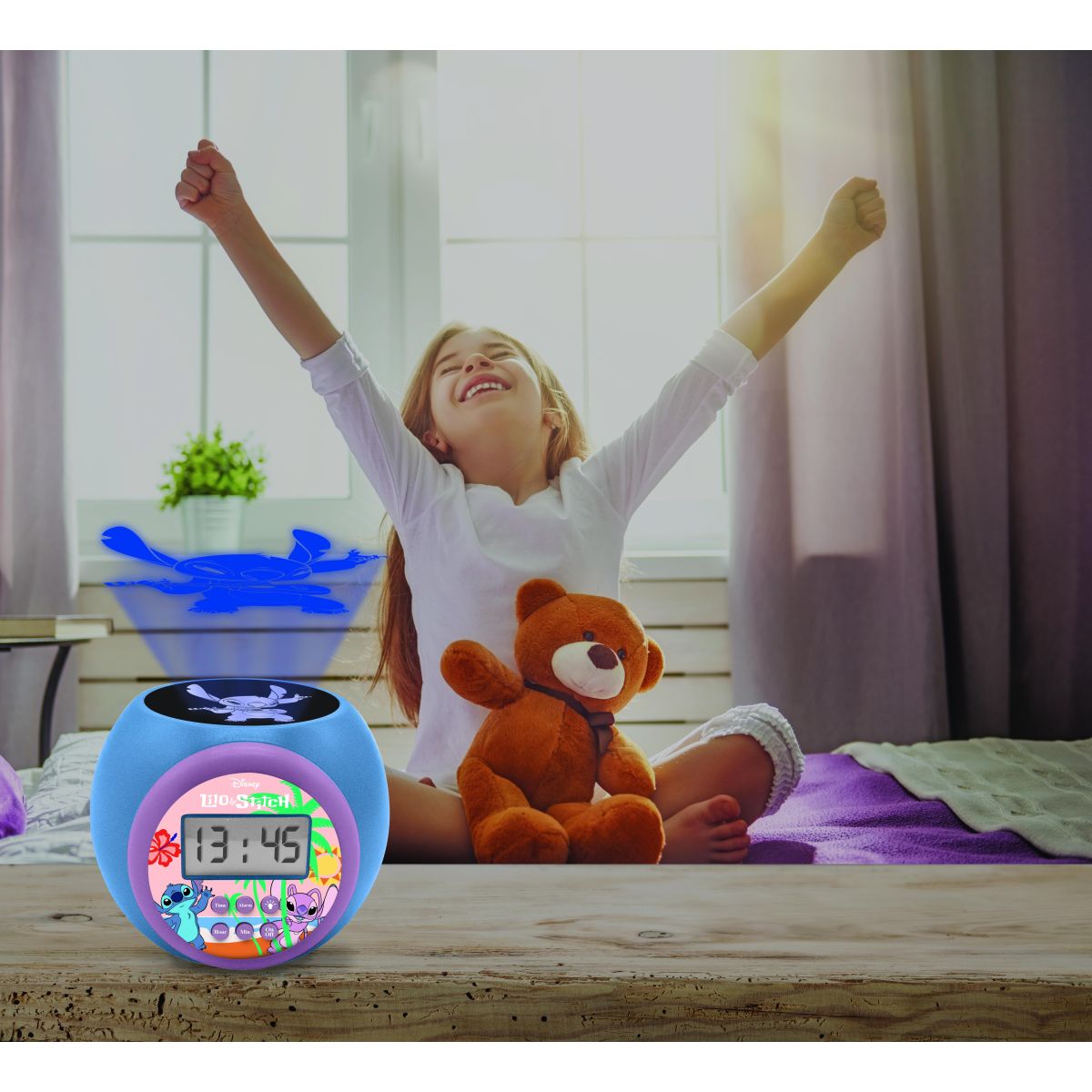 Lexibook Budík Stitch se stropním projektorem