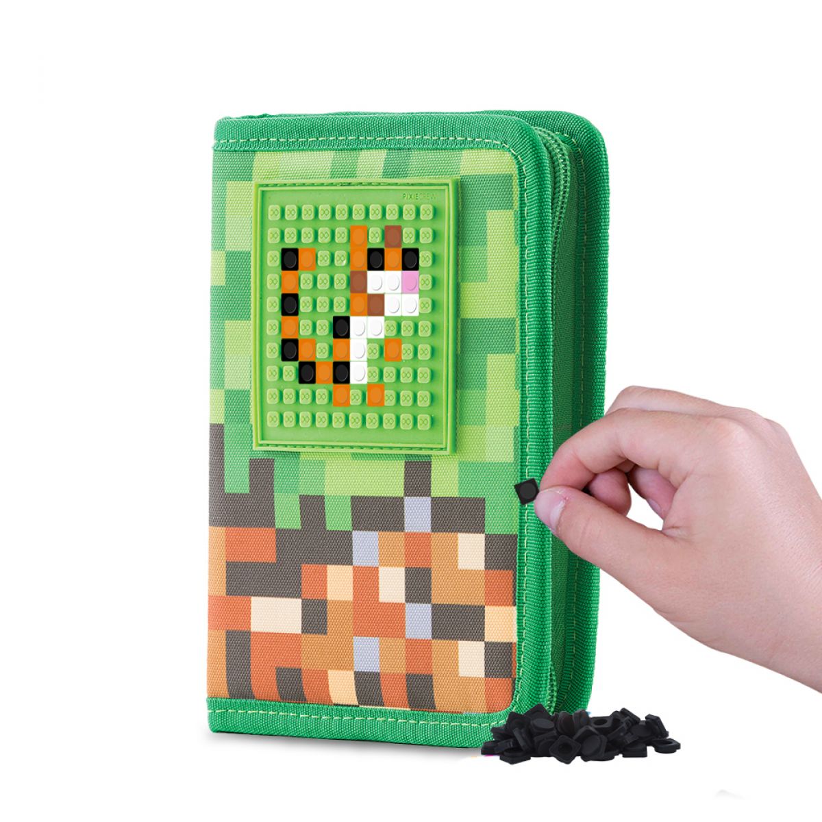 Pixie Crew školní penál Minecraft zeleno-hnědý 04