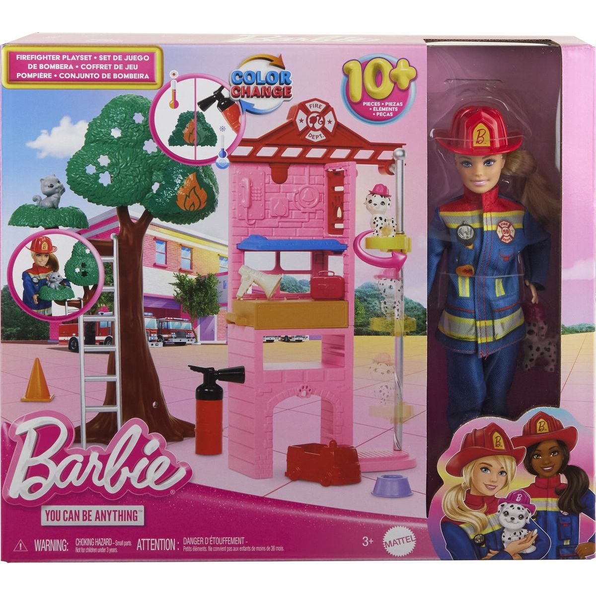 Barbie Hasičská stanice s panenkou