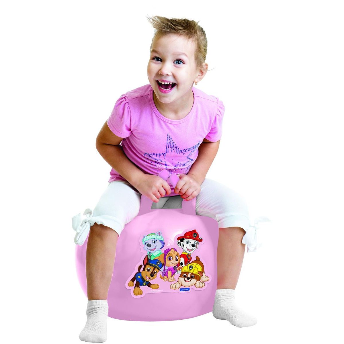 Lexibook Nafukovací skákací míč 45 cm růžový Tlapková Patrola