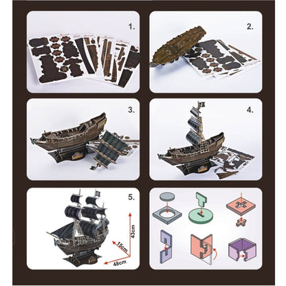 CubicFun 3D Puzzle Válečná loď Queen Anne 155 dílků