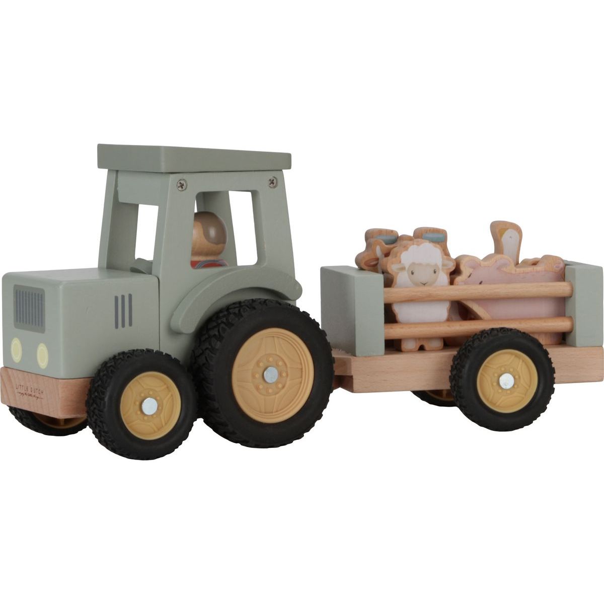 Little Dutch Traktor s přívěsem dřevěný Farma