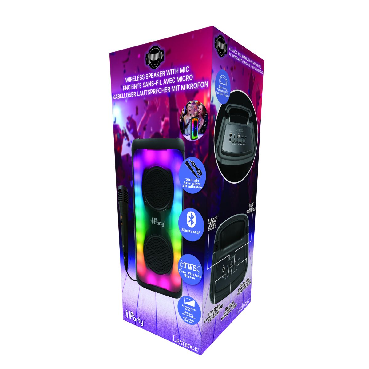 Lexibook Bluetooth karaoke reproduktor s mikrofonem velký