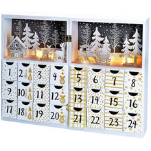 LED adventní kalendář - kniha, 8 x LED, 40 x 30 cm, 2 x AAA