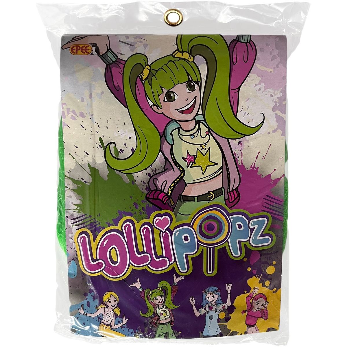 Paruka Lollipopz zelená