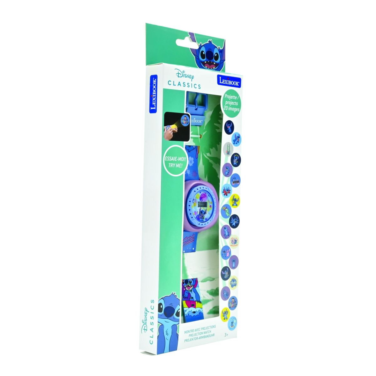 Lexibook Digitální promítací hodinky Stitch s 20 obrázky