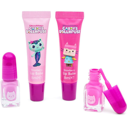 Gabbys Dollhouse set balzámů na rty a laků na nehty