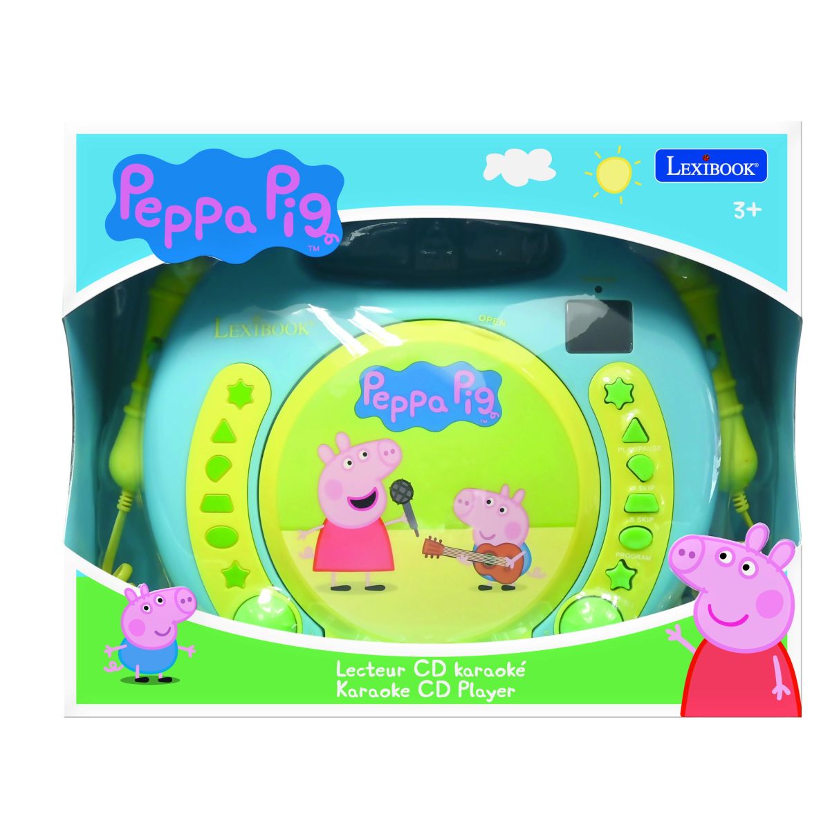 Lexibook CD přehrávač Prasátko Peppa se 2 mikrofony