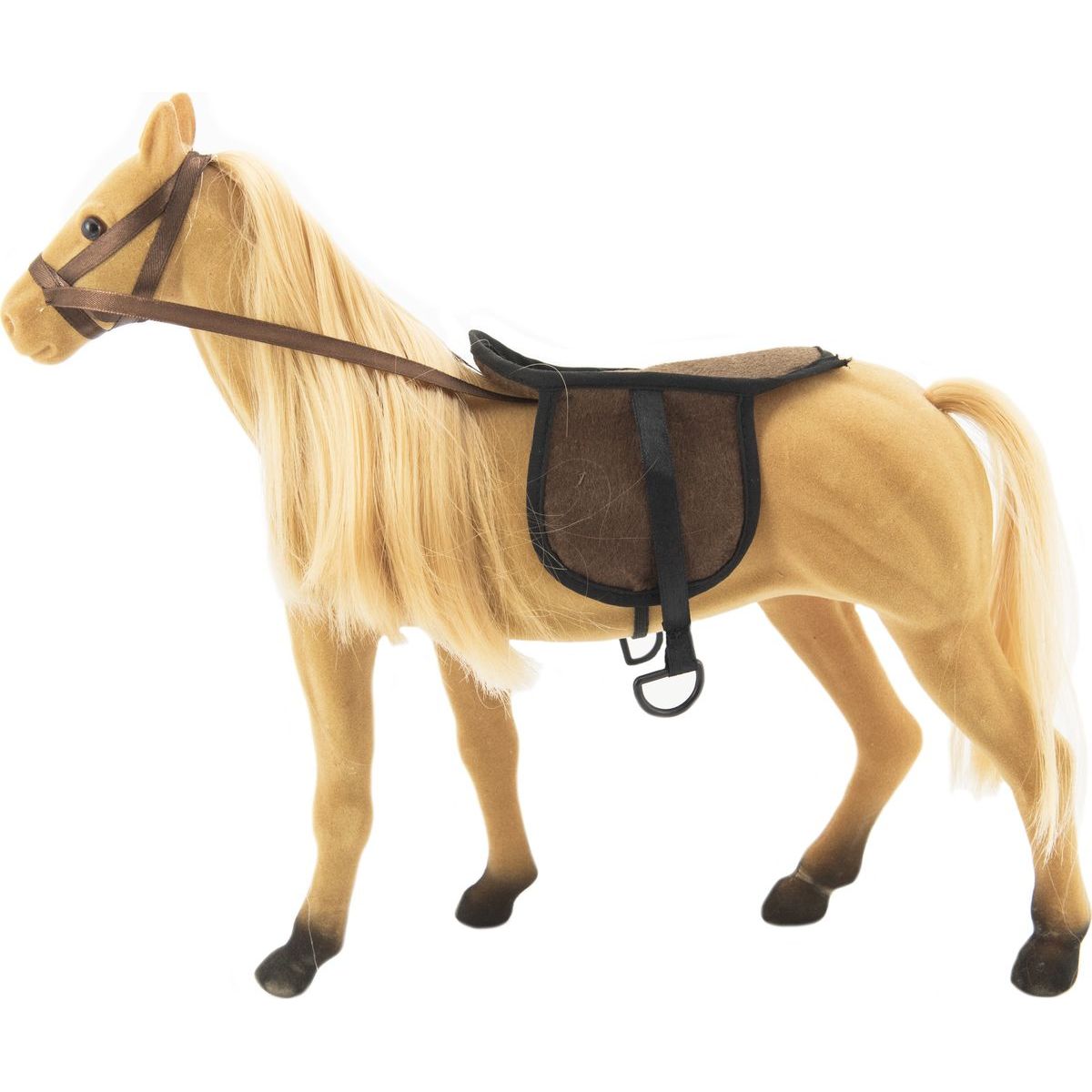 Kůň velký s doplňky fliška 38cm