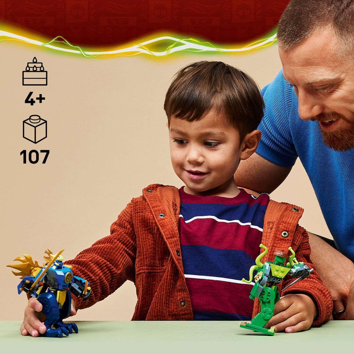 LEGO® NINJAGO® 71853 Jay a boj v dračím robotickém obleku