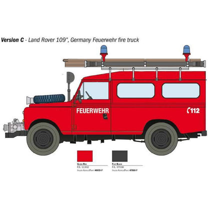 Italeri Model Kit auto 3660 Land Rover Fire Truck 1 : 24