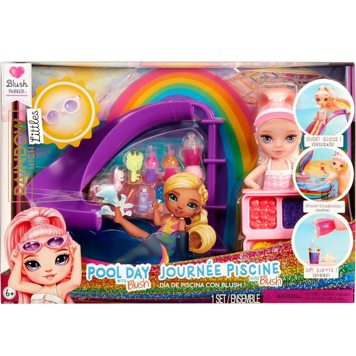 Rainbow High Sada s malou sestřičkou - bazén