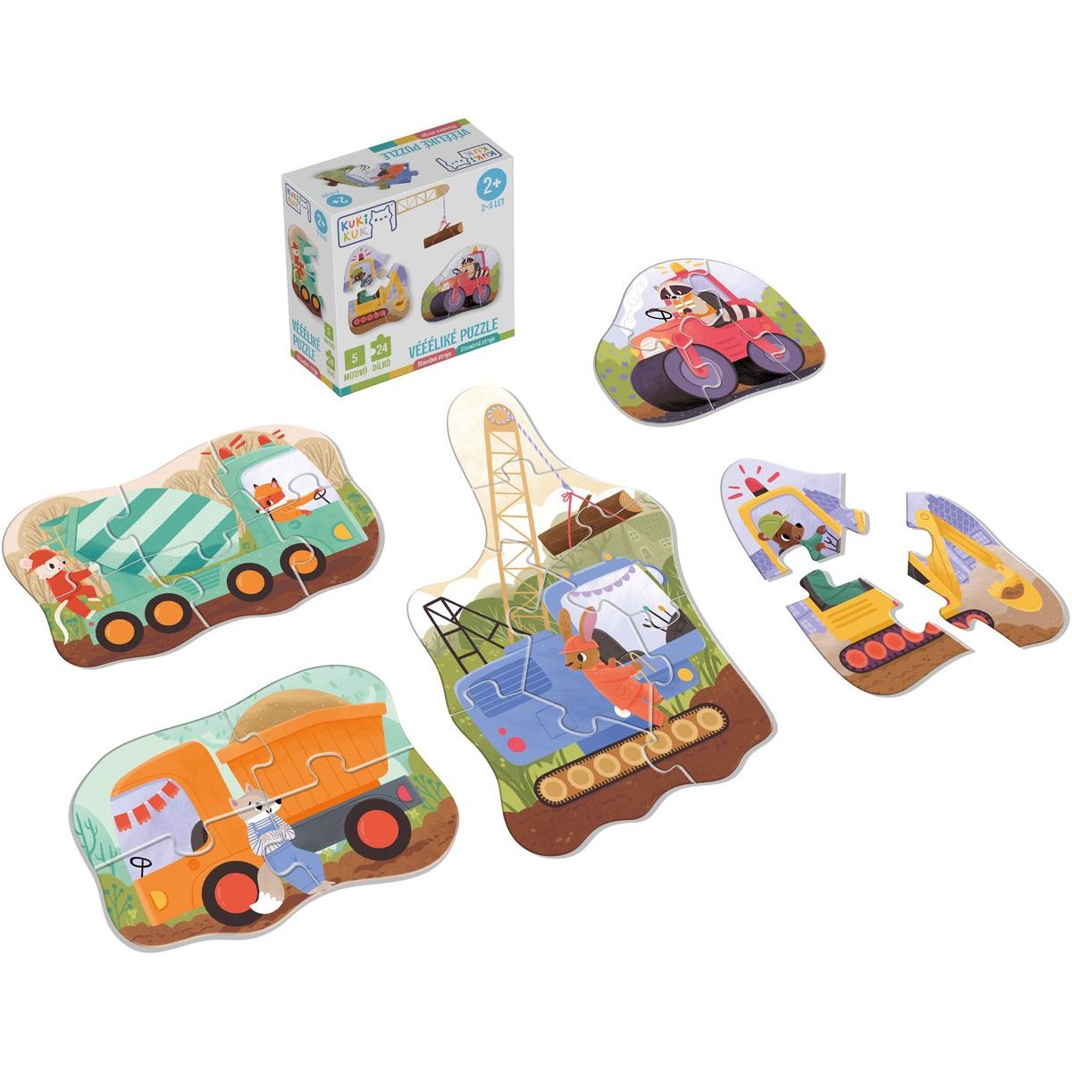 EFKO KukiKuk - Véééliké puzzle Stavební stroje