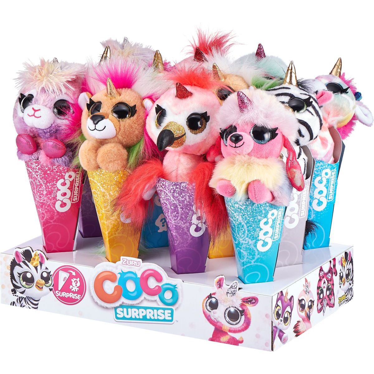COCO Fantasy plyšové zvířátko s překvapením zebra 24 cm