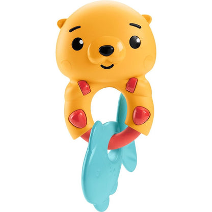 Fisher-Price zvířecí chrastítka 13 cm medvídek s rybkou