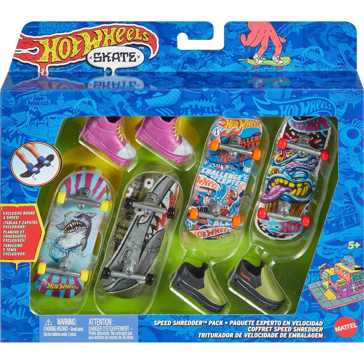Mattel Hot Wheels Skate Tony Hawk Fingerboard a Removable Skate Shoes Multipack varianta 4